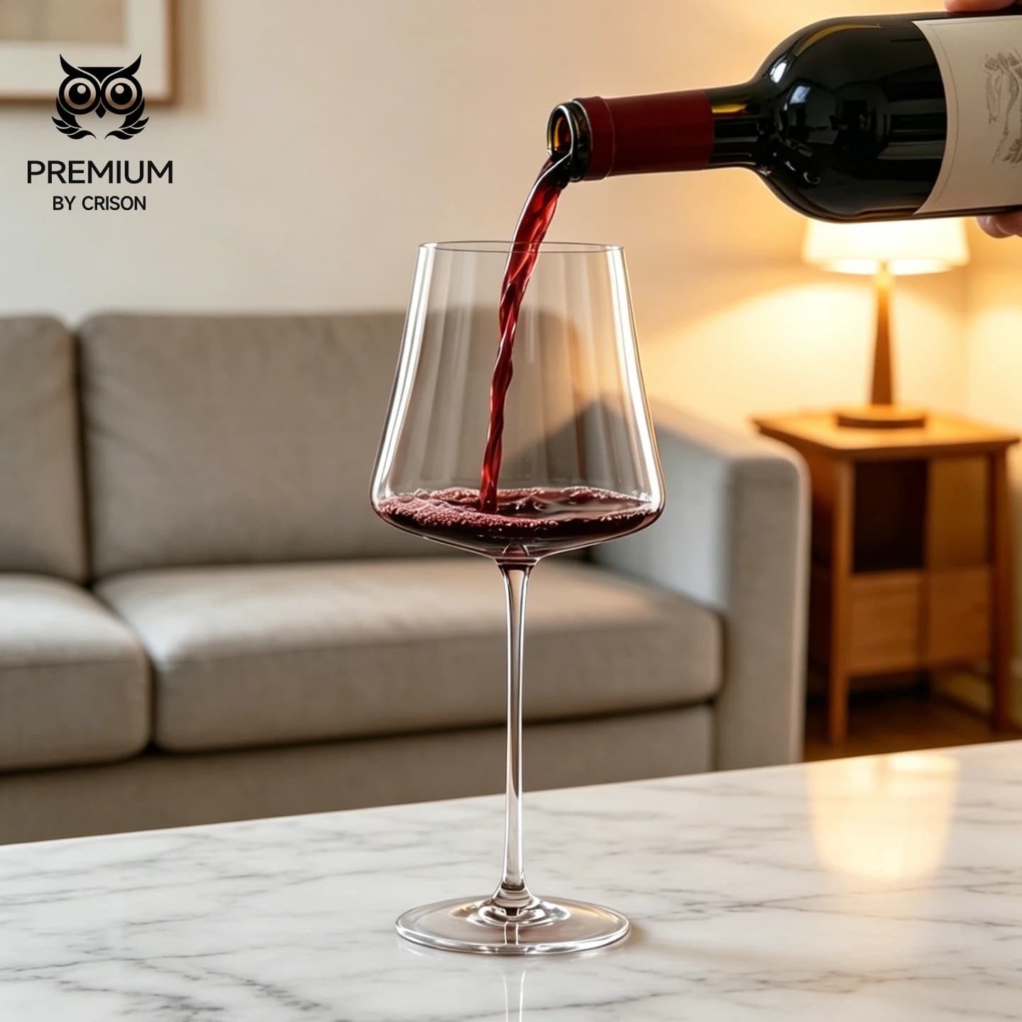 CRISON série haut de gamme verre de cristal rayure verre à vin rouge verre européen à pieds hauts Ca