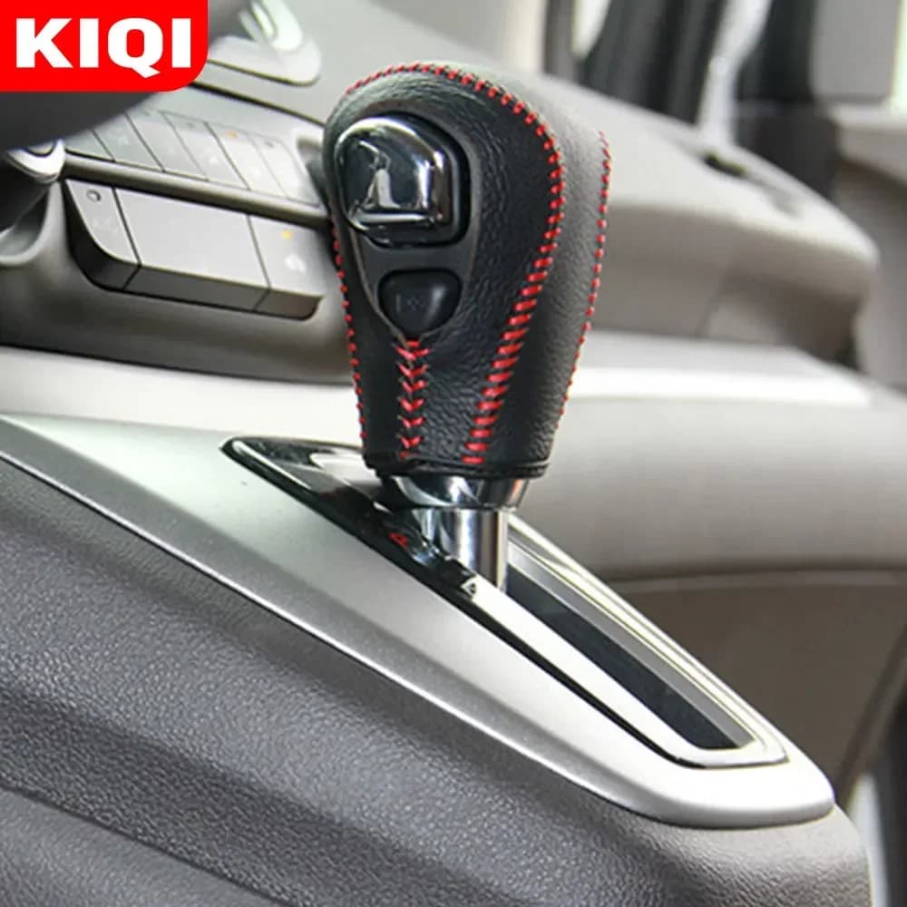 KIQI AT – collier de Protection pour pommeau de levier de vitesse en cuir, pour Honda CRV CR-V 2007