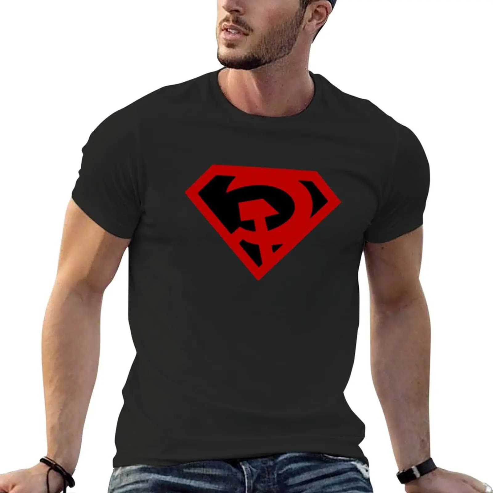 T-Shirt graphique Red Son pour homme, haut personnalisé