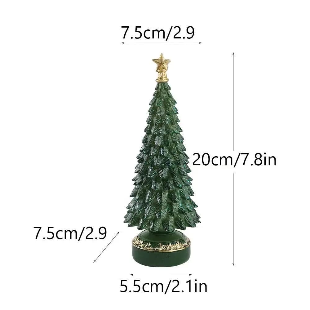 Figurine d'arbre de noël en résine, pièce maîtresse de Table, ornement de bureau pour la maison, sal