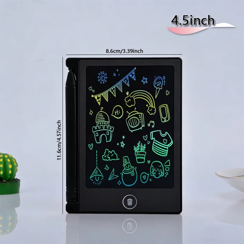 Tablette d'écriture LCD de 4.5 pouces, bloc-notes numérique Portable, conception de poche légère, id