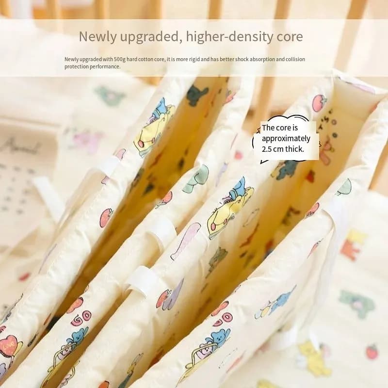 Clôture de berceau pour bébé, sac en coton doux, bande Anti-collision, clôture de lit une pièce pour