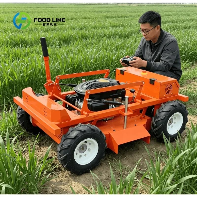 Tondeuse robot agricole 4x4 pour usage domestique, coupe efficace, idéale pour la ferme et la cour,