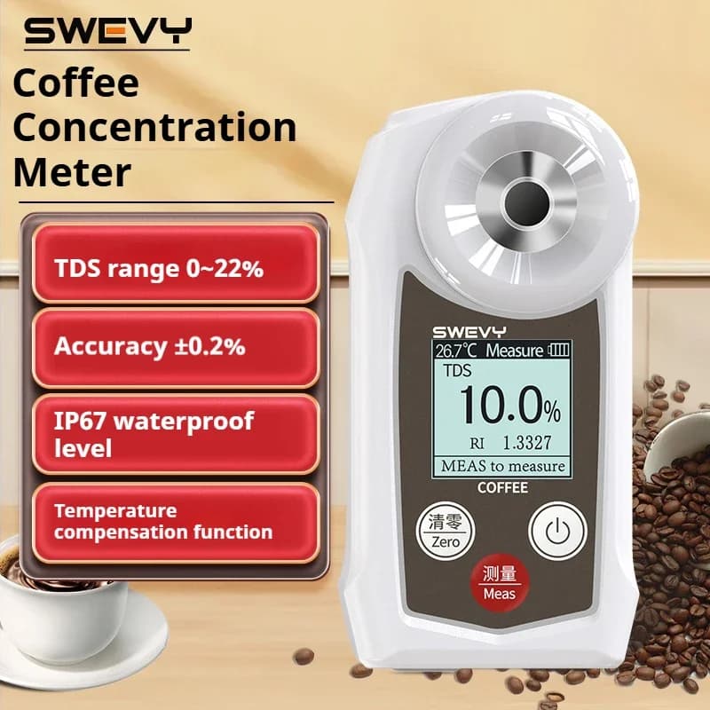 SWEVY affichage numérique compteur de densité de café café 0 ~ 22% Tds testeur de Concentration test
