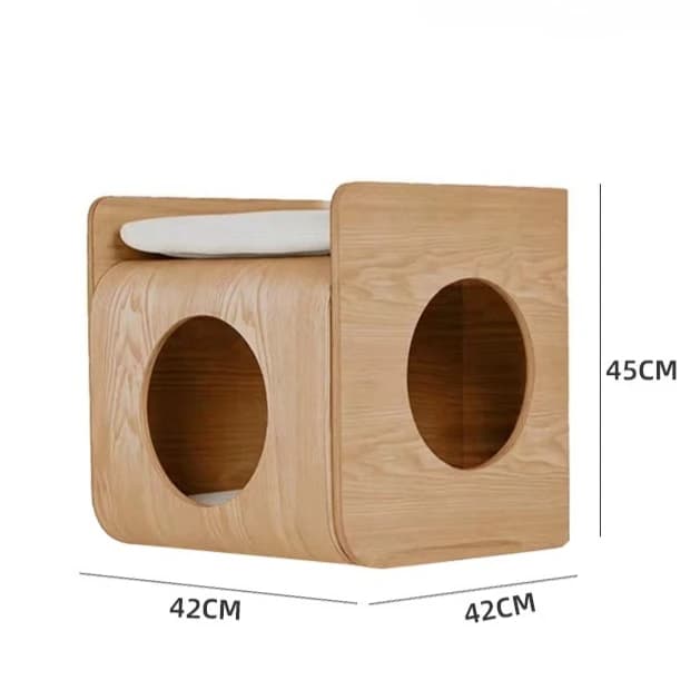 Maison en bois pour chat, lits de luxe pour animaux de compagnie, accessoires de meubles, maisons po