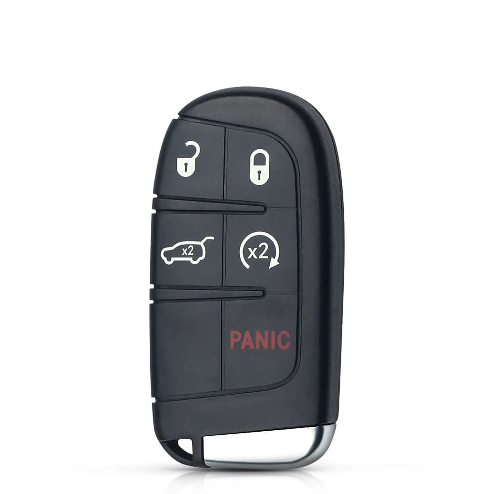 KEYYOU Remplacement Clé à distance intelligente à 5 boutons M3N 40821302 Fob 433MHz pour Jeep Gran