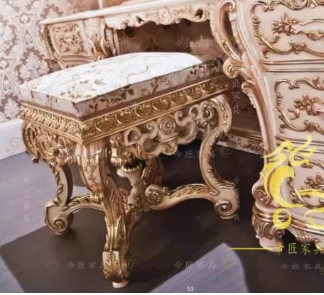 Coiffeuse esthétique Vintage de luxe pour chambre à coucher, grande coiffeuse dorée, bureau nordique