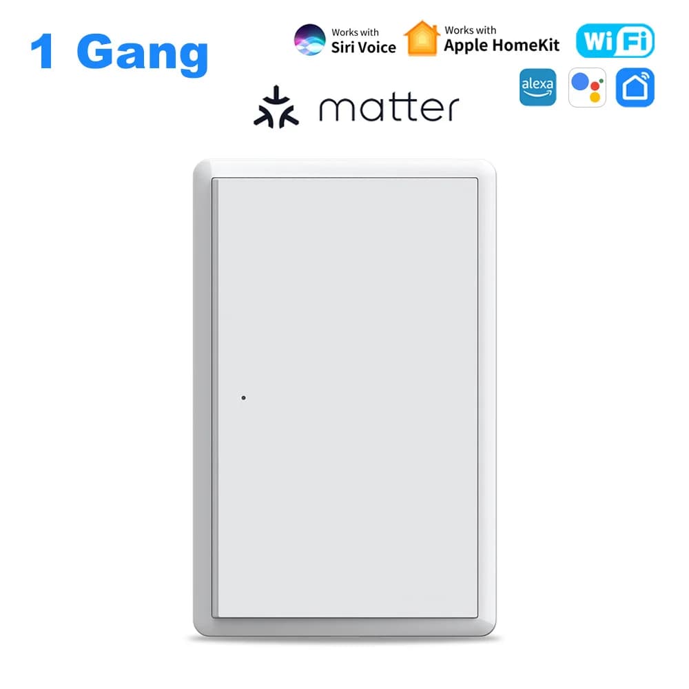 Manhot Matter-Joli d'éclairage mural intelligent WiFi, 1 gang, 2 gangs, 3 gangs, 4 gangs, fil Melon