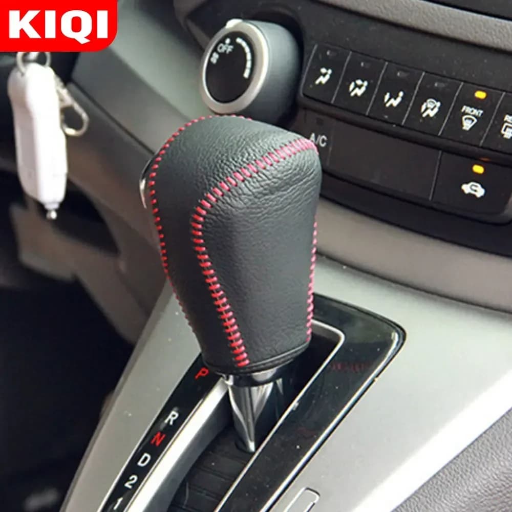 KIQI AT – collier de Protection pour pommeau de levier de vitesse en cuir, pour Honda CRV CR-V 2007