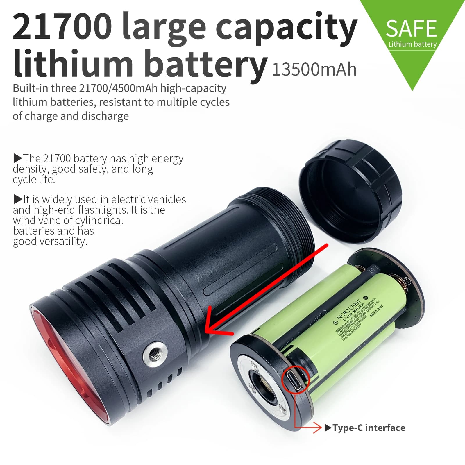LetonPower lampe de poche de plongée 22800Lumens rechargeable éclairage sous-marin 100m torche étanc
