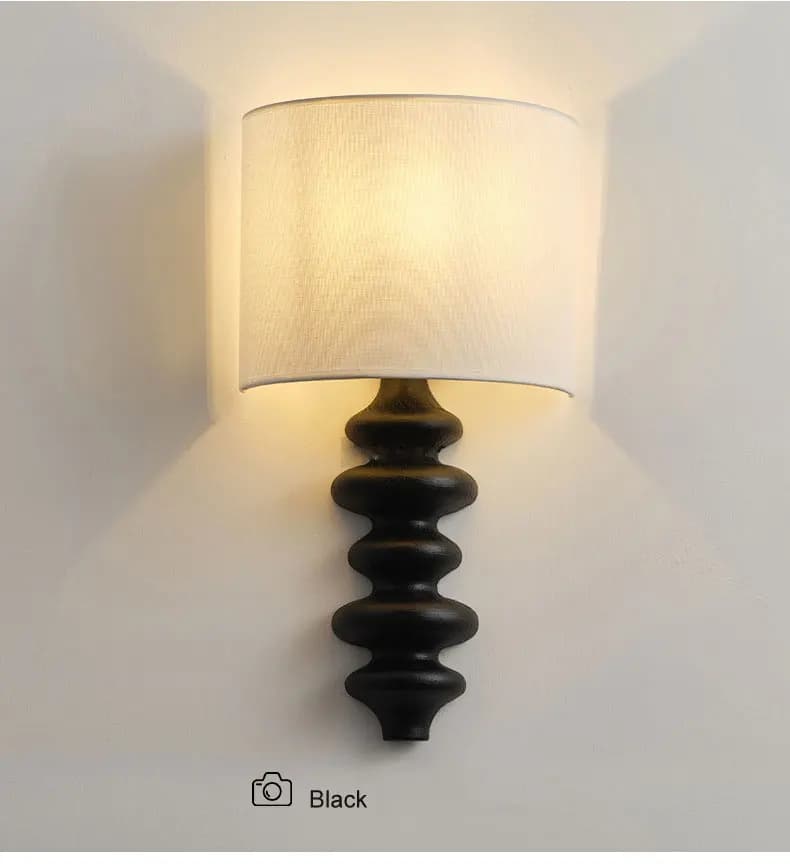 Applique Murale Rétro en Bois Massif de Style Américain, Luminaire Décoratif d'Nik, Idéal pour un Sa