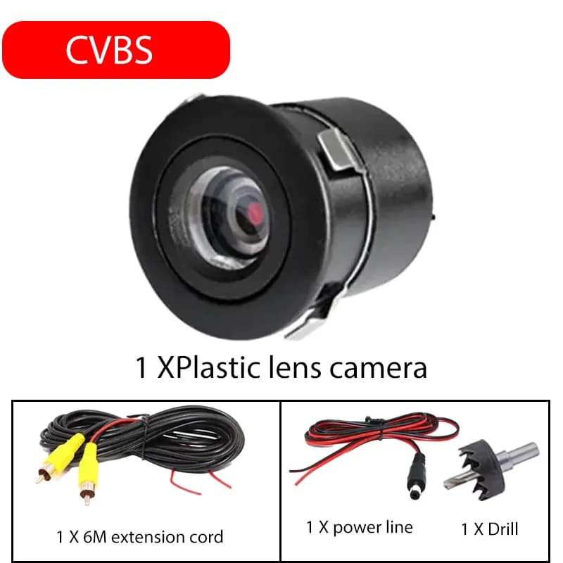 Caméra de recul pour véhicule avec objectif fisheye AHD 1920x1080P, trou de fixation de 18,5 mm, éta
