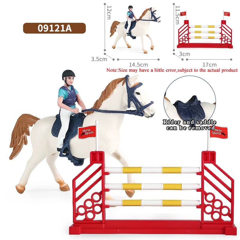 Oenux ferme Stable maison modèle scène figurines d'action clôture cavalier cheval animaux Figurine m