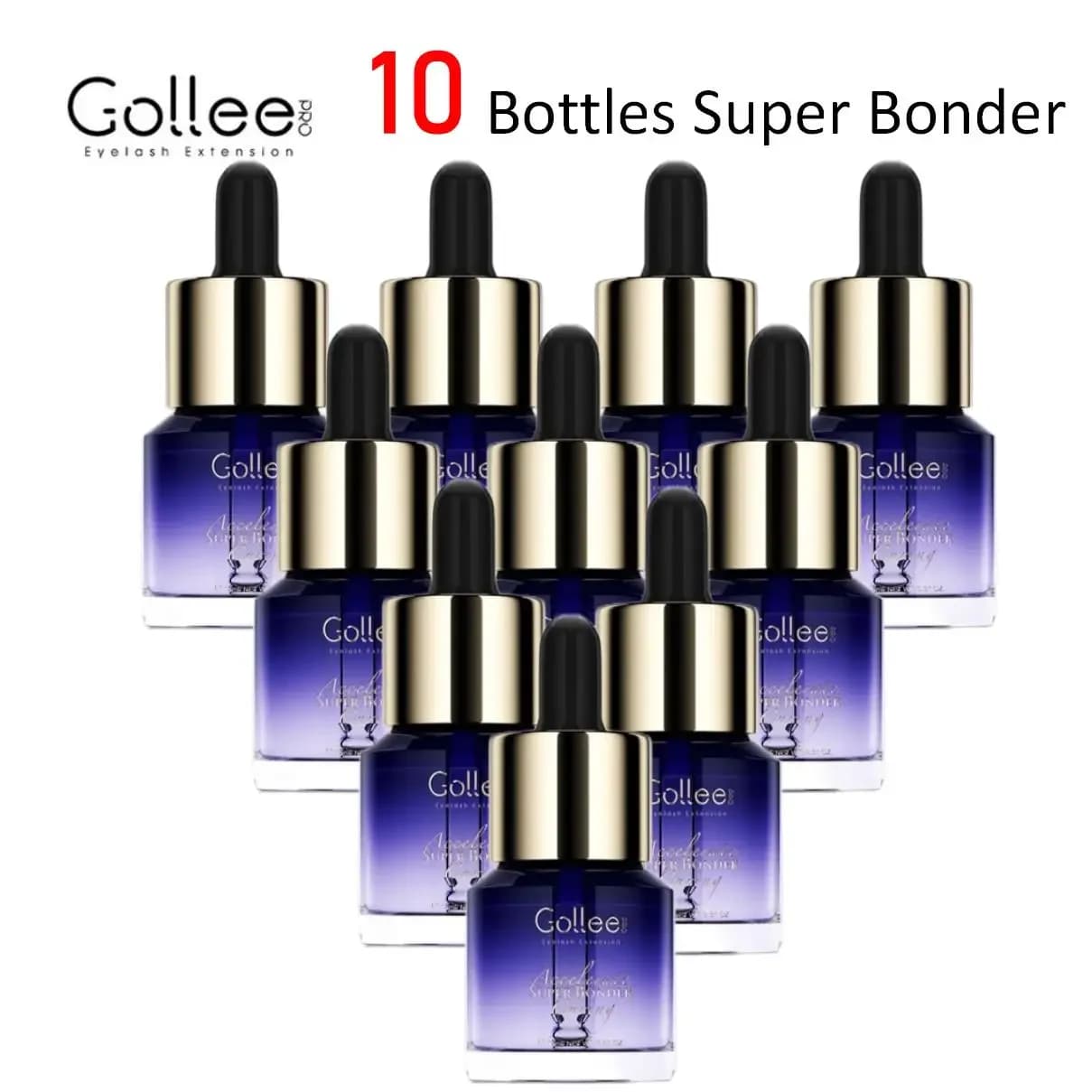 Gollee accélère Super Bonder pour toute colle d'extension de cils, rend l'extension de cils dure plu