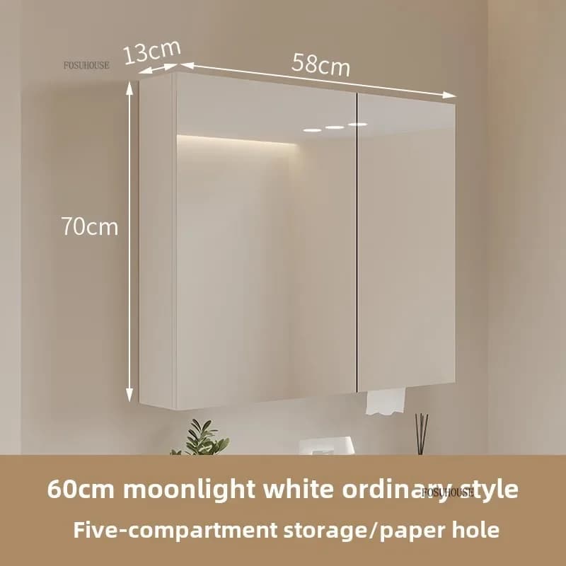 HOWall-Armoire à Miroir Moderne et Intelligente, Meuble de Rangement Créatif pour la Maison