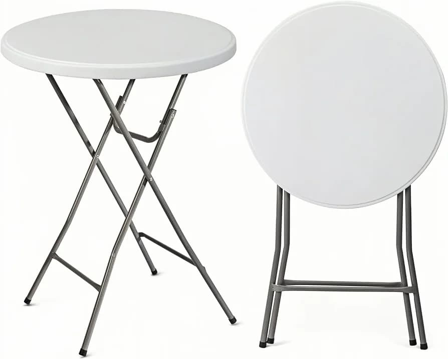 Table de bistro pliante pour jardin extérieur, salle à manger et hôtel, Table de Bar haute pliable e