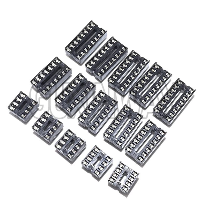 10 pièces trou carré DIP8 14 16 broches DIP8 DIP14 DIP16 broches prise IC