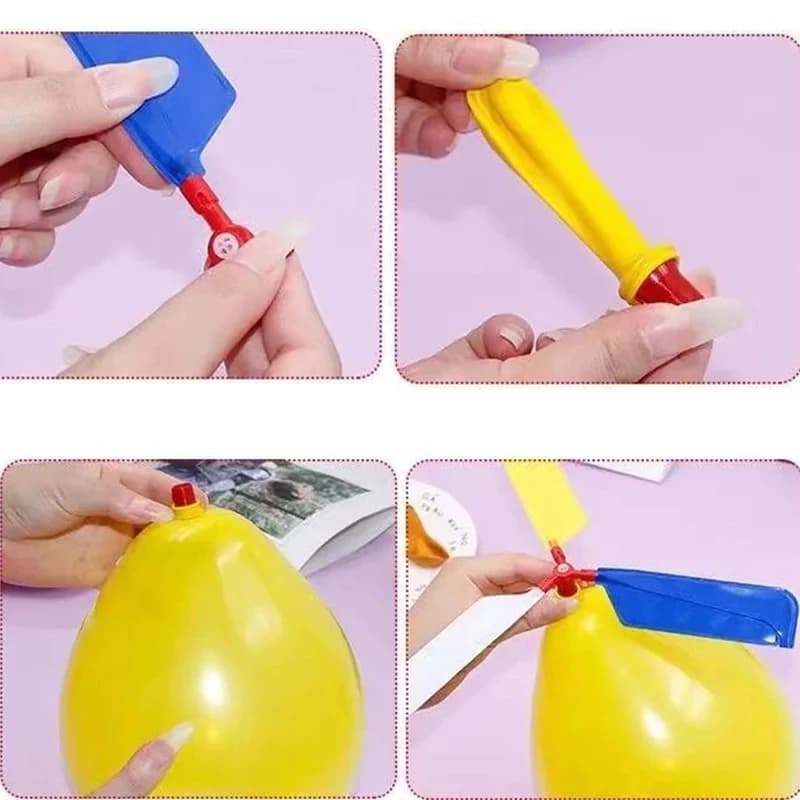 1/10 pièces ballon à Air hélicoptère jouet ballon drôle Ortable hélicoptère extérieur volant enfants