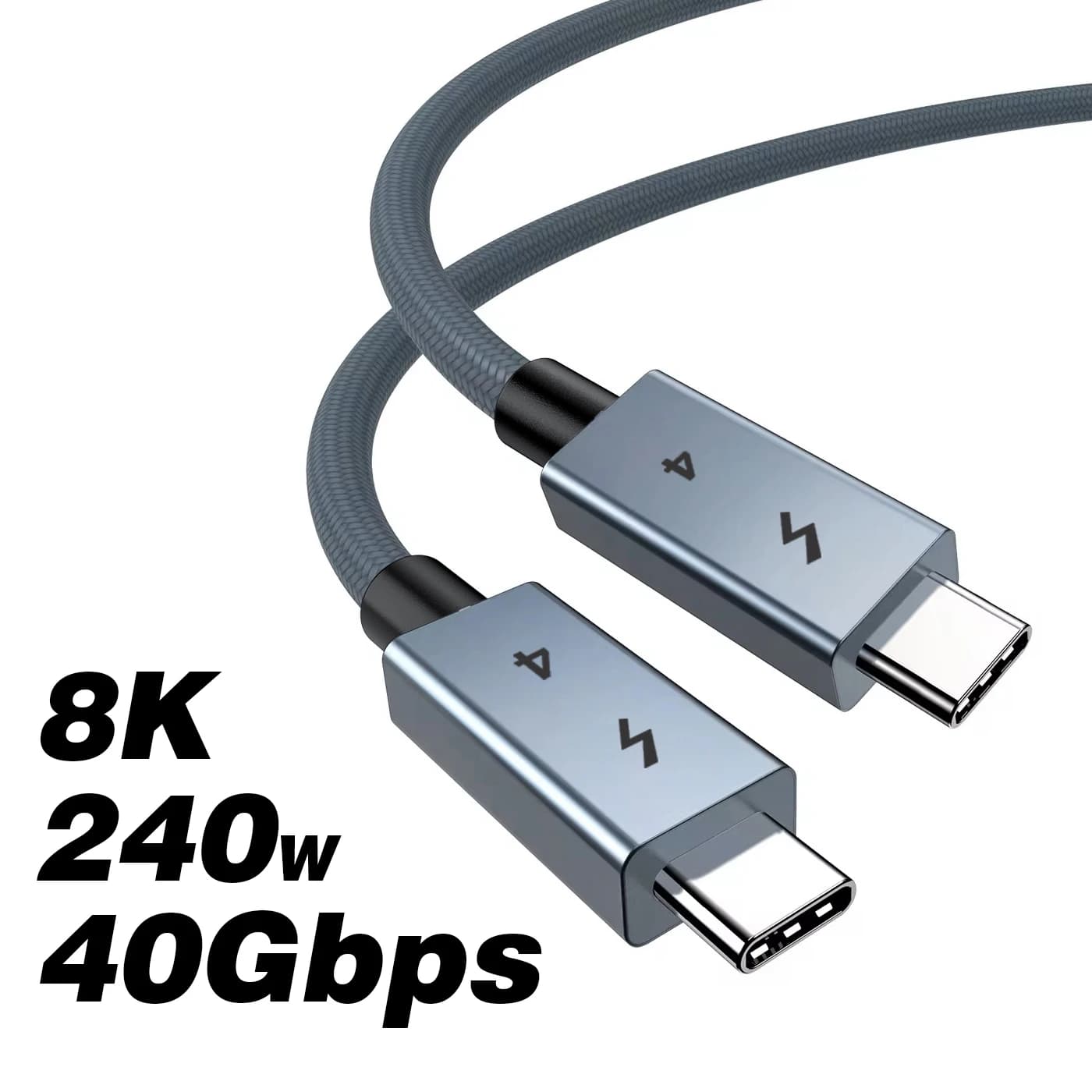 Câble USB4 UGOURD Thunderbolt 4 Type C 40 Gbps 0,2 m 1 m 2 m 3 m USB C vers USB C 240 W Câble de cha