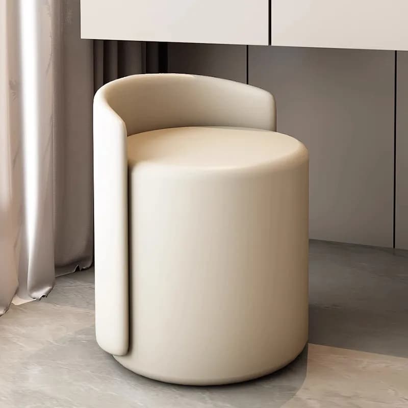 Tabouret de maquillage, tabouret de coiffeuse domestique, tabouret rond bas de salon moderne