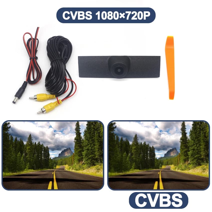Caméra de vue avant de voiture CCD HD, Logo étanche, grand Angle de 140 degrés, pour Volkswagen Toua