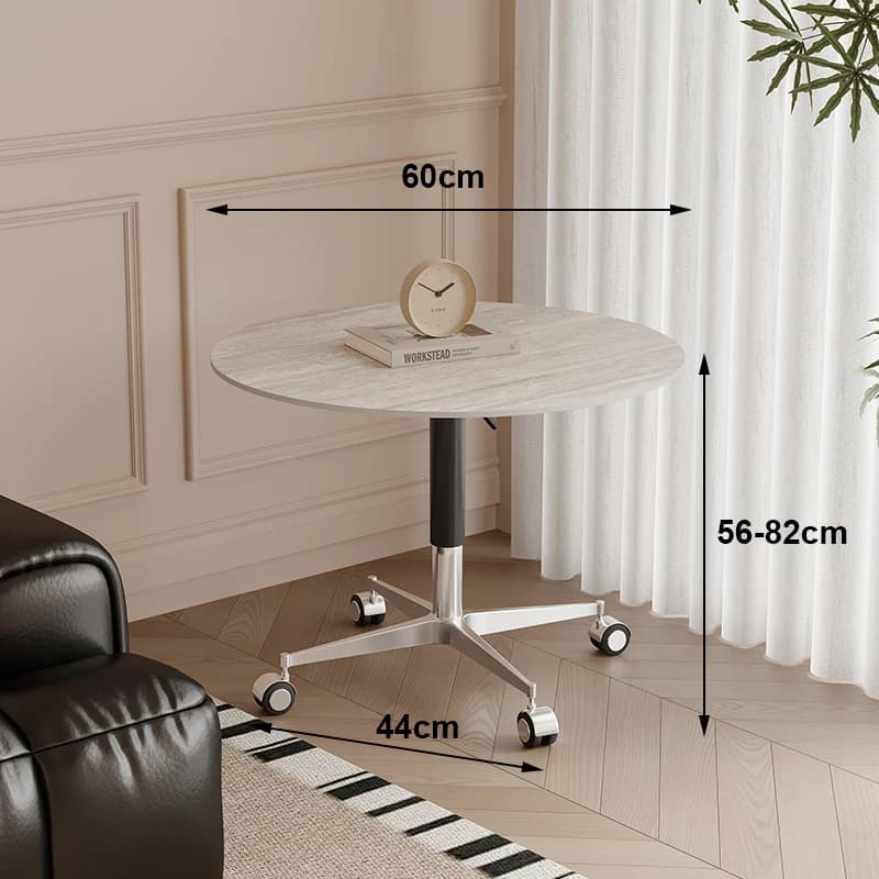 Tables basses rondes relevables multifonctions Wabi Sabi petites Tables basses rustiques réglables M