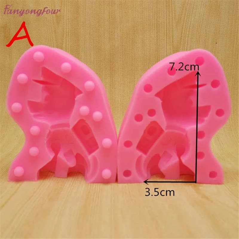 Moule à gâteaux 3D en silicone, pour chien, décoré avec des bonbons, du chocolat et des bougies