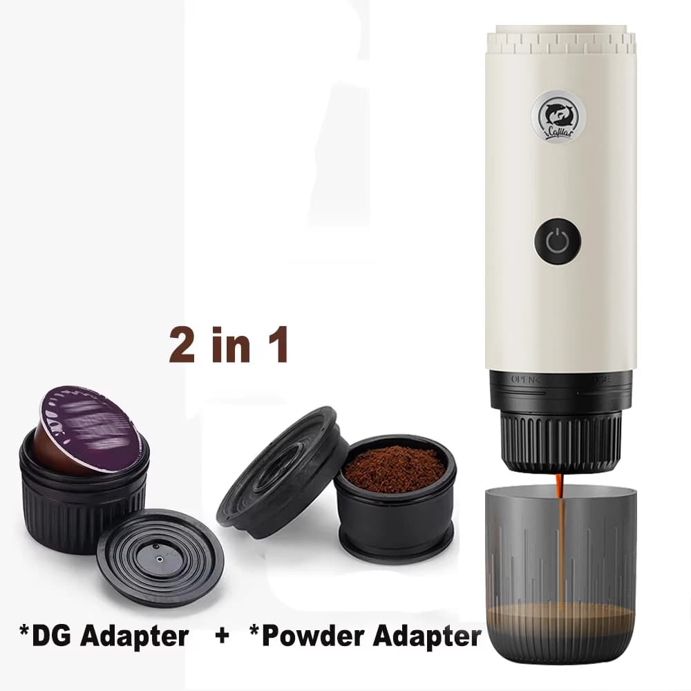 Machine à café expresso Portable de voyage pour voiture et maison, cafetière de Camping 2 en 1, caps