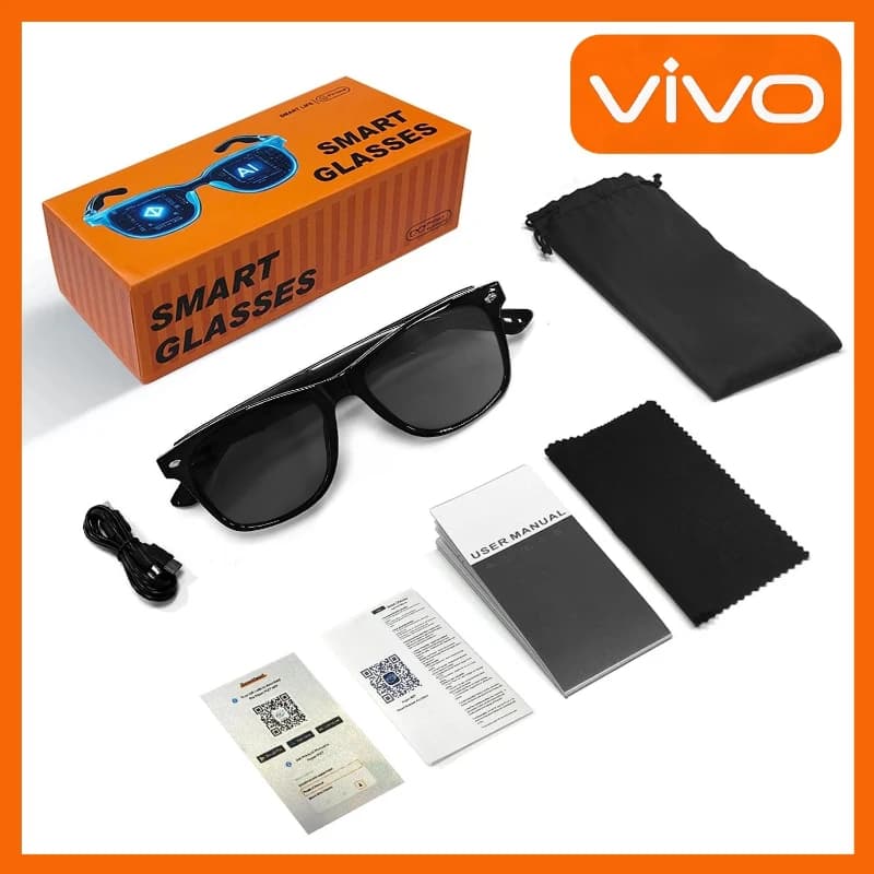 Lunettes Intelligentes VIVO AI Minimalistes Multifonctionnelles Appel Bluetooth Assistant Vocal Lec