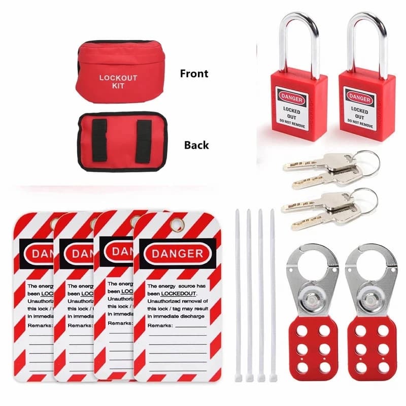 Kit de verrouillage de sécurité, cadenas, loquet Loto, étiquettes de verrouillage, ensemble de serru