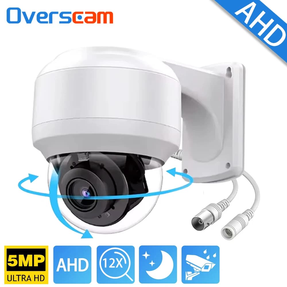 Caméra PTZ Zoom 12X AHD 5.0MP, vidéosurveillance extérieure analogique, système de sécurité dôme rap