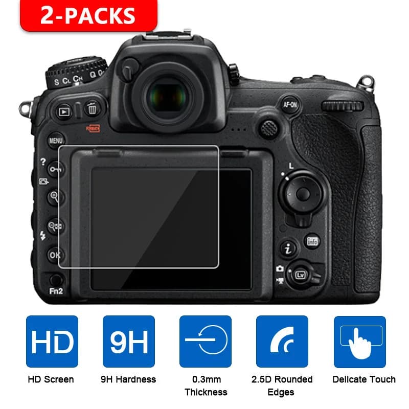 Protecteur d'écran en verre pour Nikon, D7500, D7200, D7100, D5600, D5500, D5300, D3400, D3500, D850