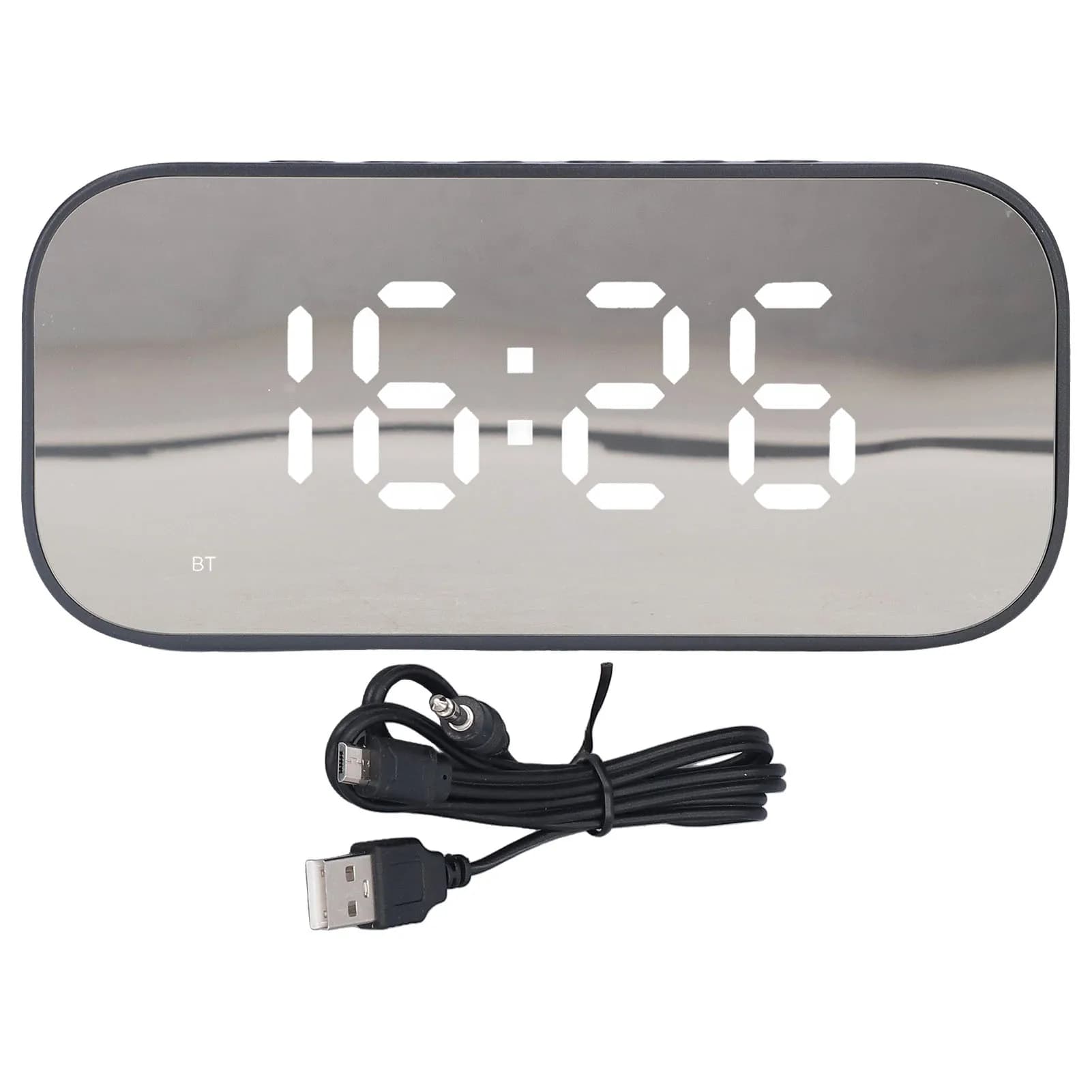 Réveil Radio haut-parleur 3 niveaux de luminosité Bluetooth 5.0 6 en 1, détection de température en