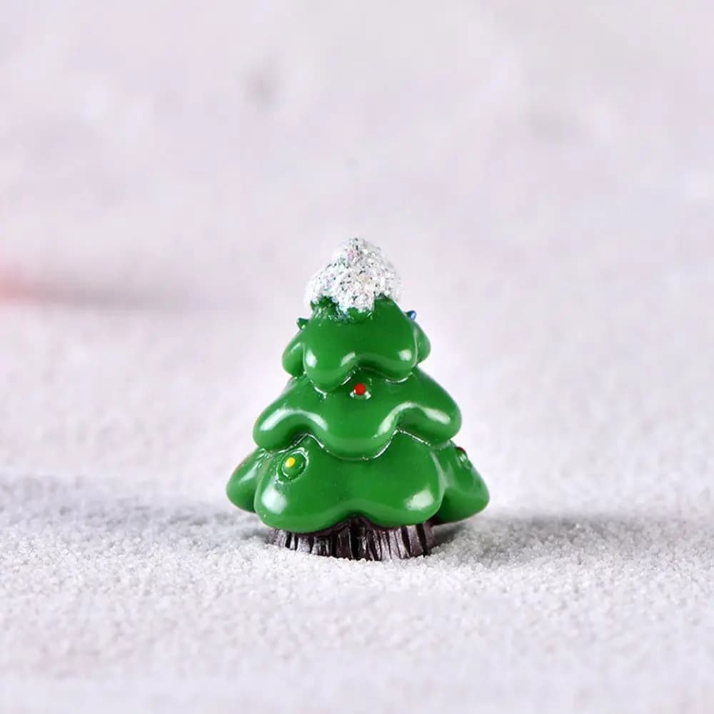 Statue de Figurine d'arbre de noël en cristaux de verre, Mini arbre de noël Miniature, ornements de