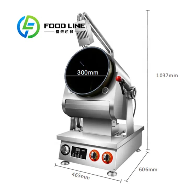 Machine à wok automatique, cuisson rotative, électrique, pour faire sauter, usage intensif, pour res