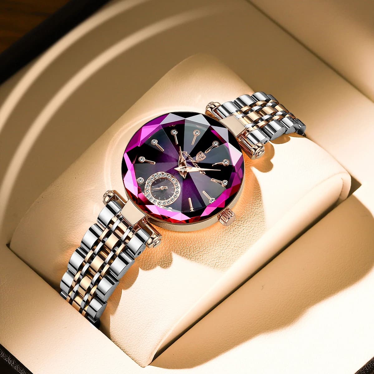 POEDAGAR luxe élégant dames montre-bracelet étanche en acier inoxydable montres à Quartz pour femme