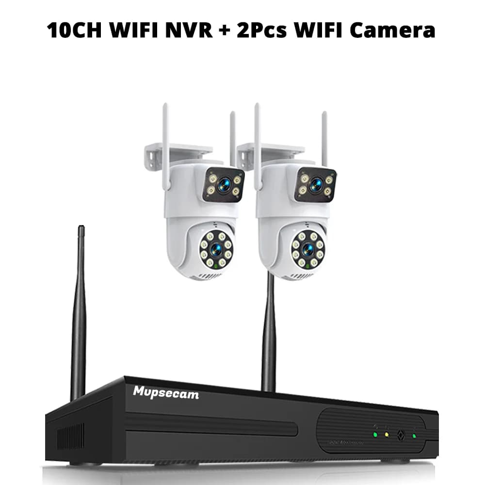 Caméras WIFI 4K 8MP Kit NVR sans fil système de vidéosurveillance HD extérieur caméra IP de sécurité