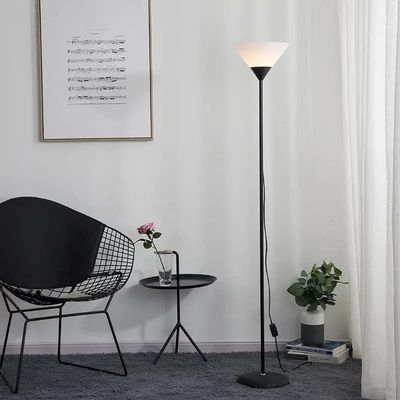 Lampadaire LED créatif, corps de lampe noir et blanc, adapté à l'éclairage intérieur, lampe décorati