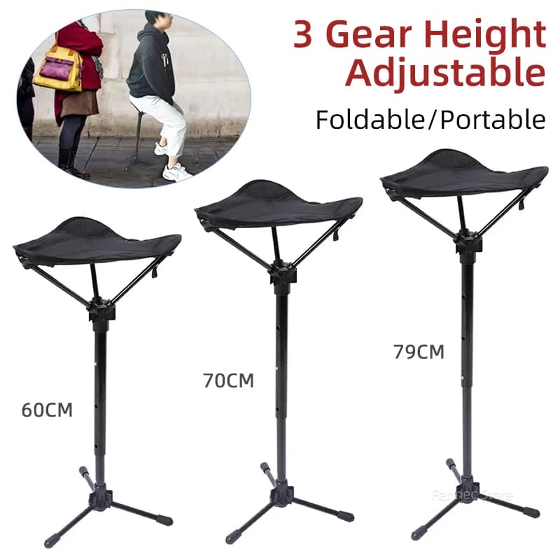 Tabouret triangulaire Mini Portable voyage en plein air file d'attente Camping Maza chaise de pêche