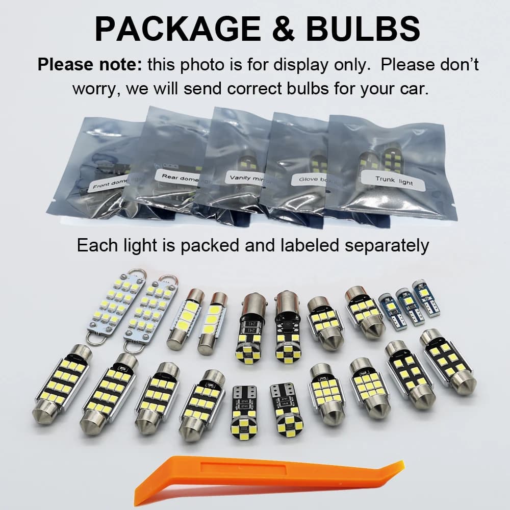 ZITWO – Kit d'ampoules de plaque de lecture intérieure LED, 11 pièces, pour Hyundai Creta 2015 2016