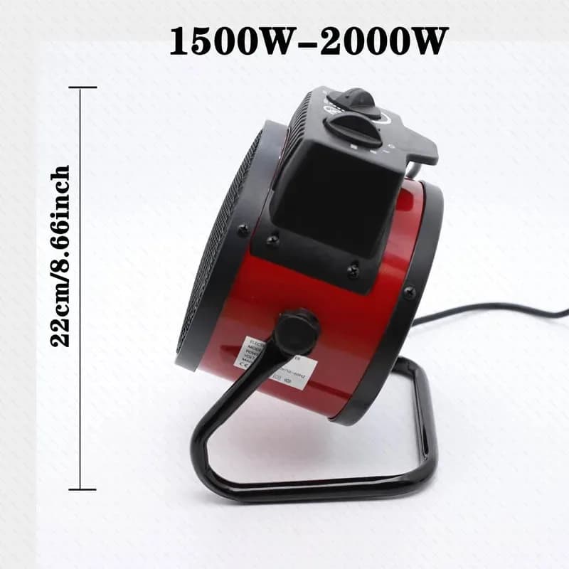 Chauffage Électrique Portable Industriel avec Souffleur, Radiateur Céramique Réglable, Ventilateur T