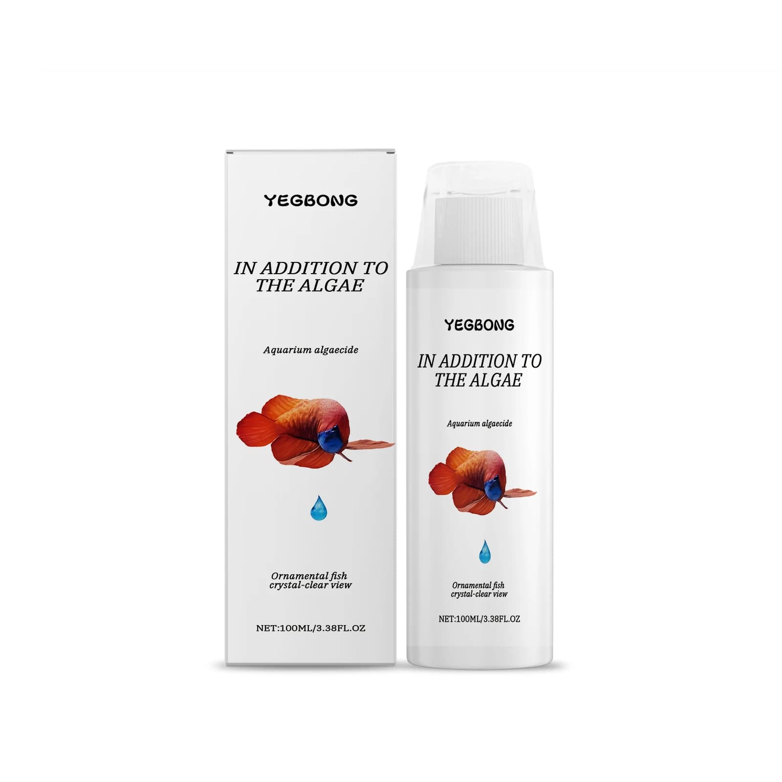 Dissolvant d'algues d'aquarium 100ml, nettoyant d'eau pour aquarium, dissolvant d'algues, dissolvant