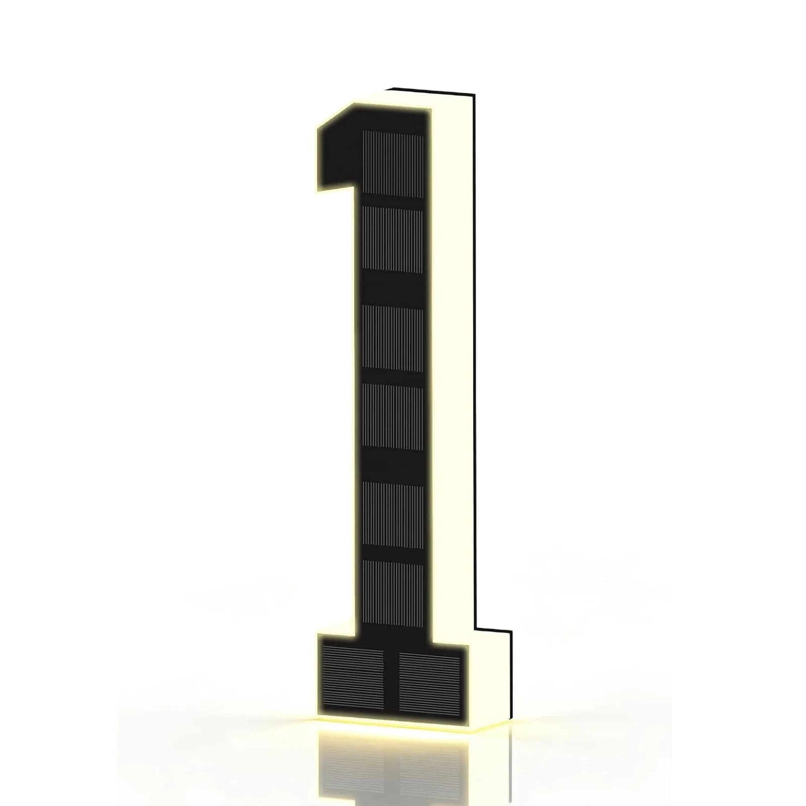 Numéros de maison solaires LED, étanches IP65, panneau d'adresse moderne extérieur, plaque d'adresse