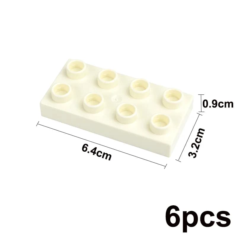 Blocs de construction Duploes de grande taille, ville colorée en vrac, grandes particules 2x2 2x4, p