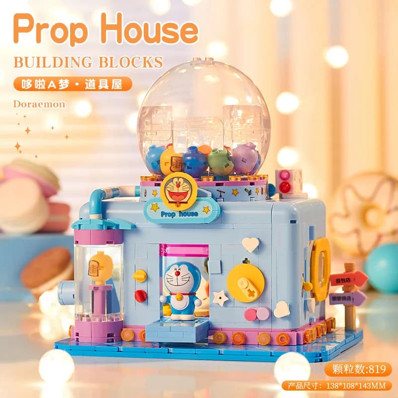 Blocs de construction Doraemon Street View DIY, mini-puzzle à assembler, jouets décoratifs, cadeaux,