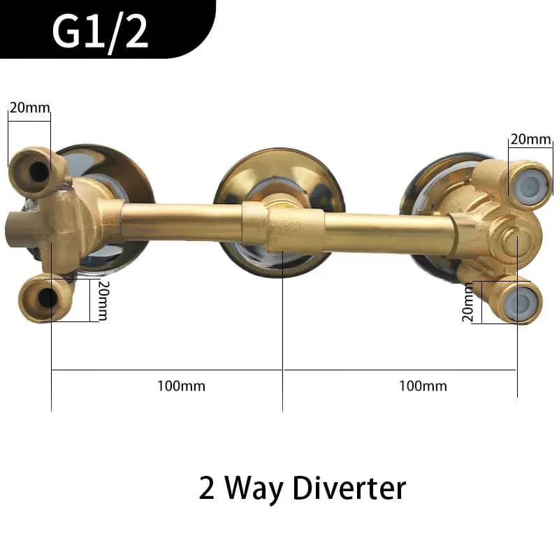 Robinet de douche thermostatique à 3 voies, mitigeur de baignoire cascade, remplissage de bain carré