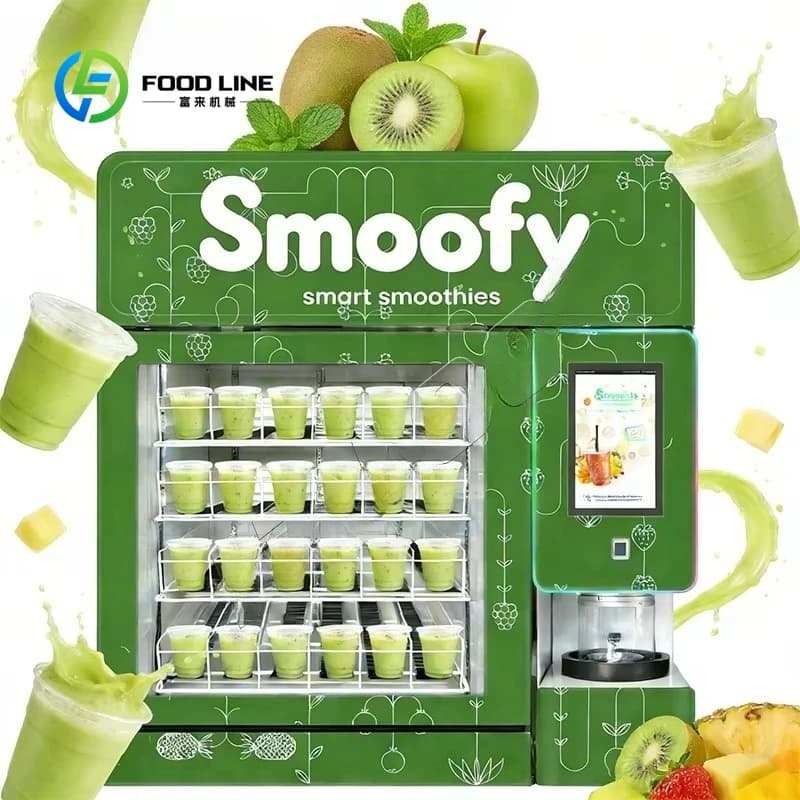 Machine à smoothies automatique personnalisée, fruits frais avec fonction SDK, distributeur automati