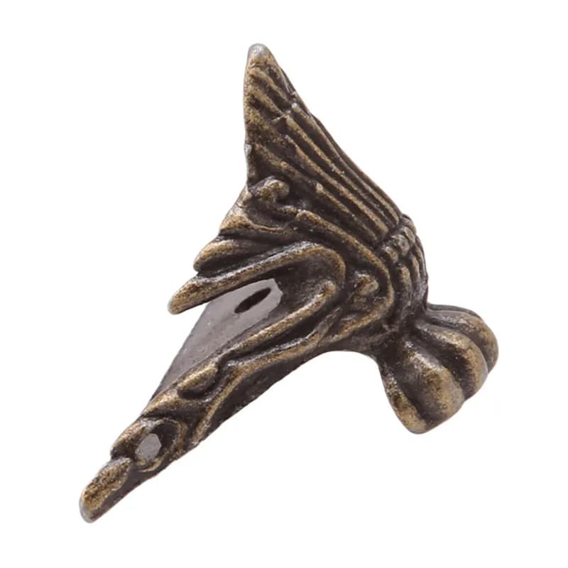 Coffre à bijoux en laiton Bronze Antique, boîte de meubles en bois, pieds décoratifs, protection d'a
