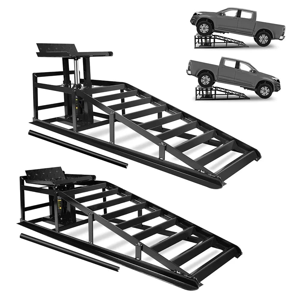 2 pièces rampe de voiture hydraulique 5t Service de levage de voiture camion remorque Garage hauteur