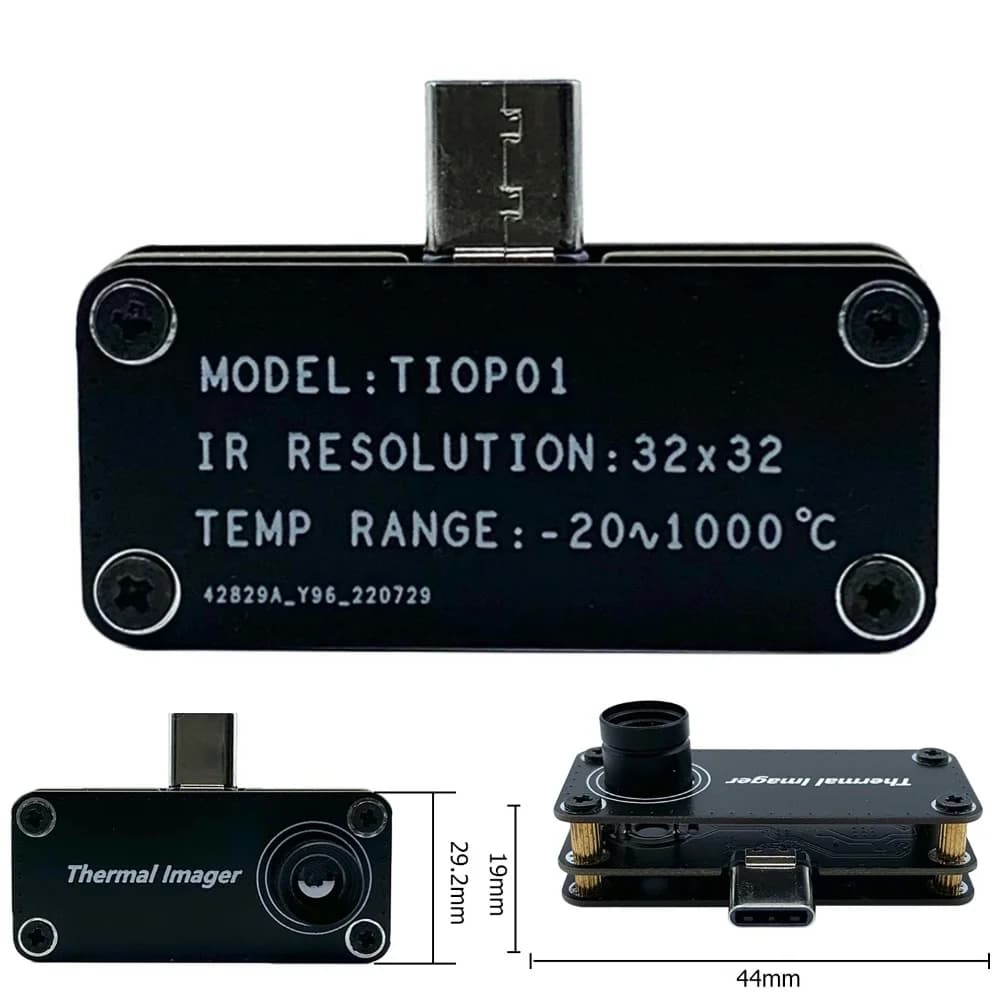 Cycleur thermique mobile de type C,-20 ~ 1000 °C, caméra infrarouge 32*32 pixels, caméra thermique A